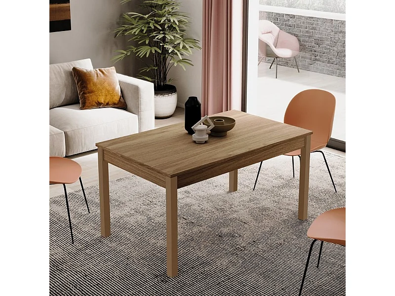 Tavolo allungabile Firenze120x80 colore noce naturale