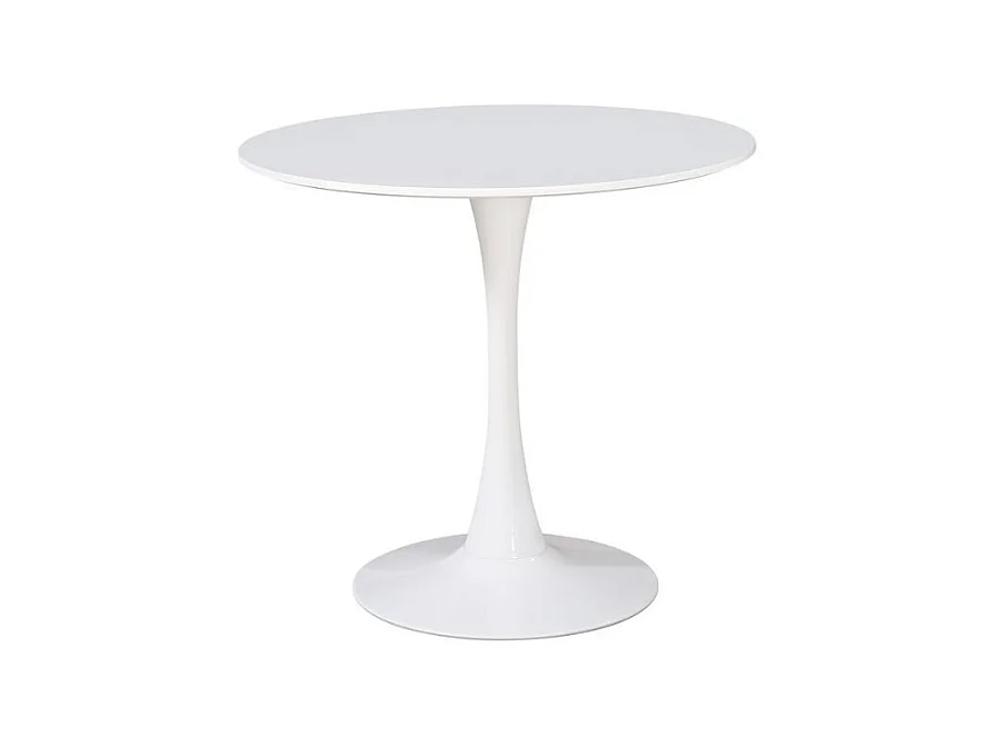 Tavolo rotondo bianco opaco Derek 90x90x73H