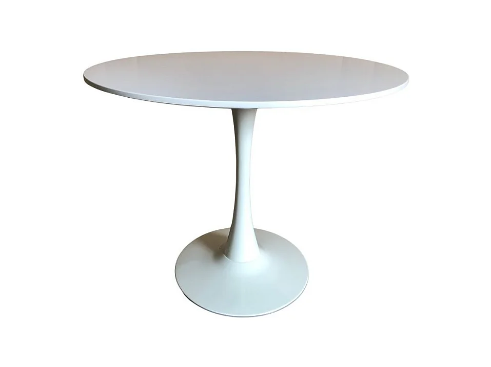 Tavolo rotondo bianco opaco Derek 90x90x73H