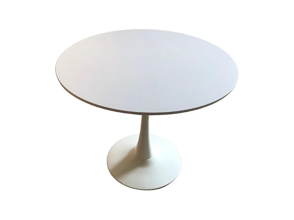 Tavolo rotondo bianco opaco Derek 90x90x73H