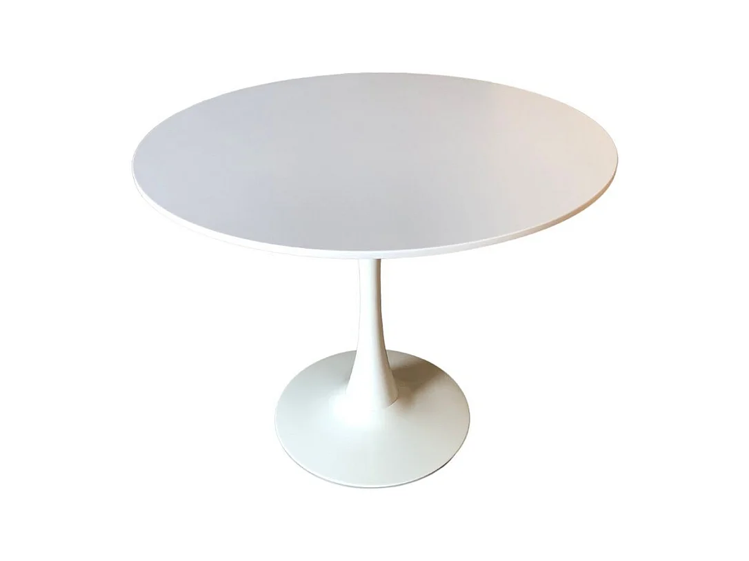 Tavolo rotondo bianco opaco Derek 90x90x73H