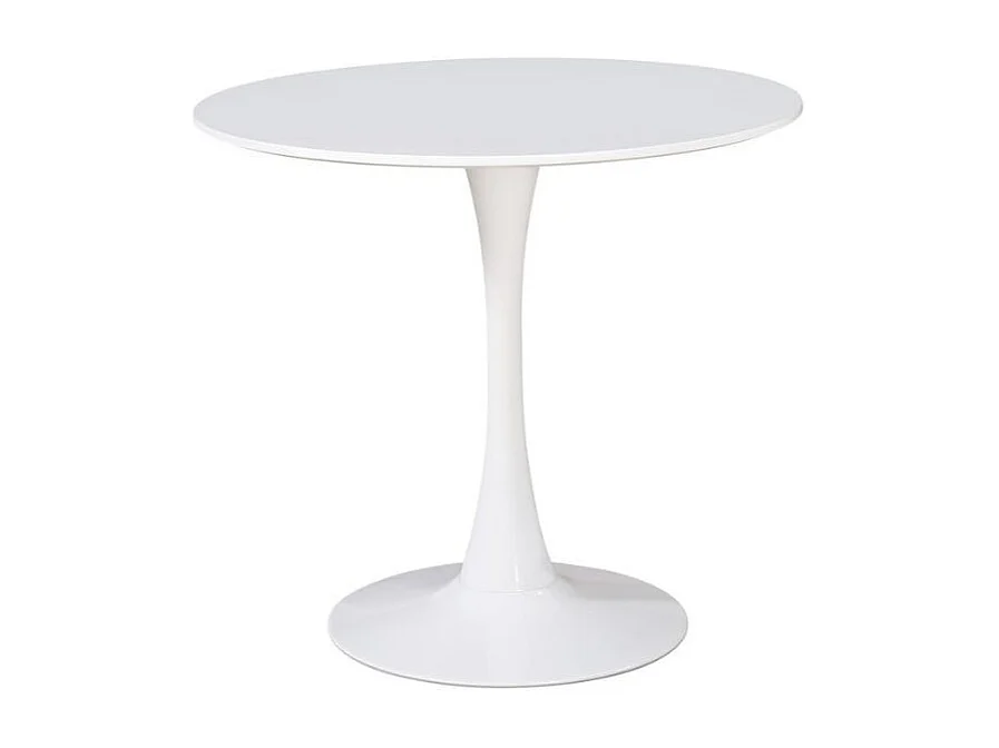 Tavolo rotondo bianco opaco Derek 90x90x73H