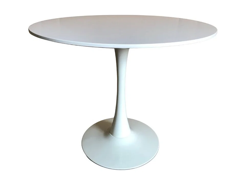 Tavolo rotondo bianco opaco Derek 90x90x73H