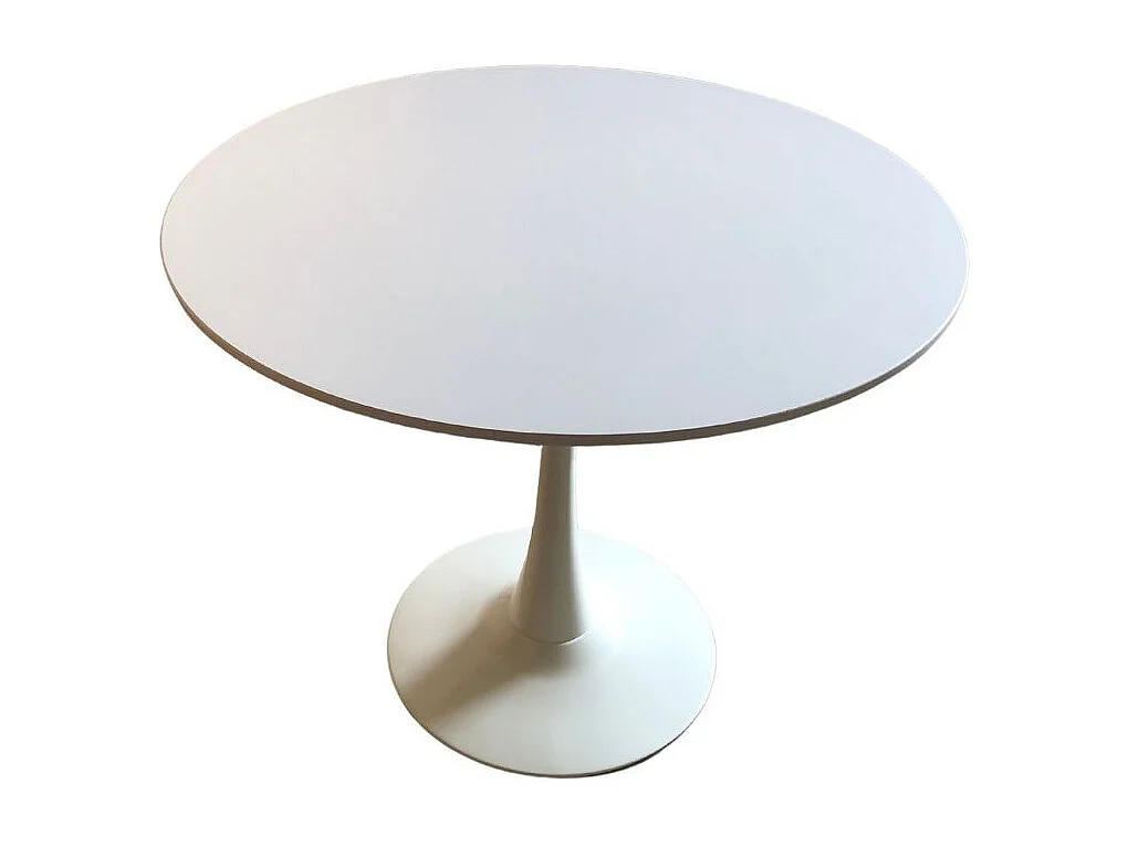 Tavolo rotondo bianco opaco Derek 90x90x73H