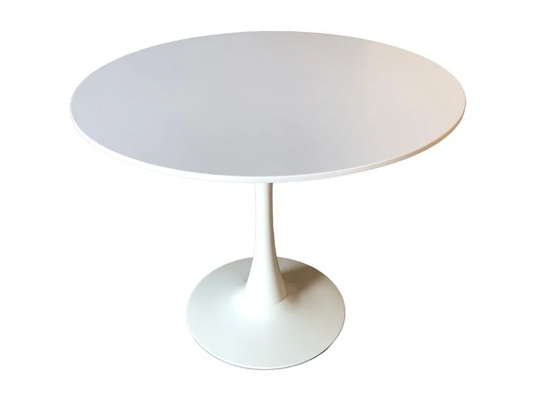 Tavolo rotondo bianco opaco Derek 90x90x73H