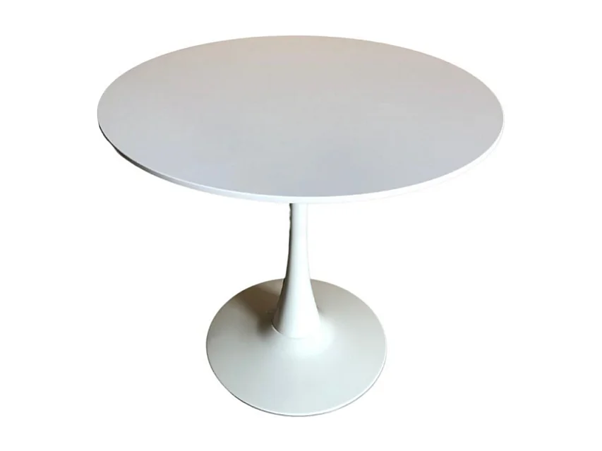 Tavolo rotondo bianco opaco Derek 90x90x73H