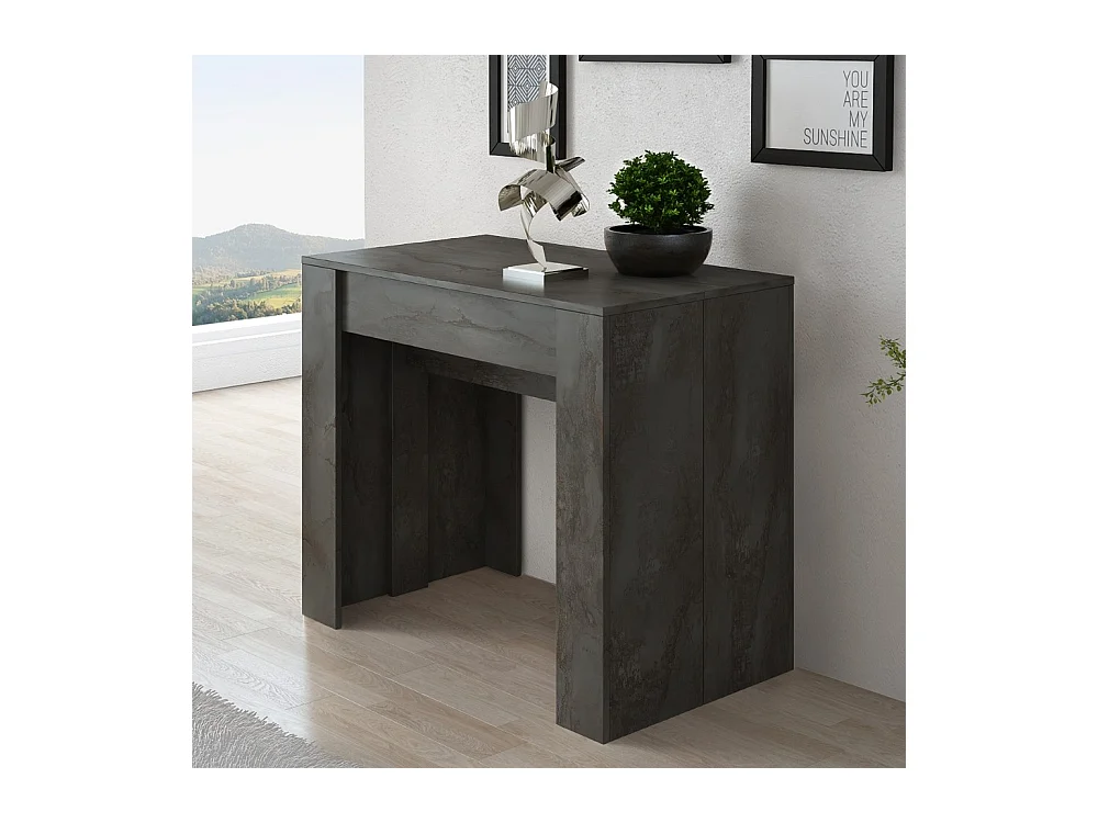 Consolle allungabile Luka 90x51,6x76,6H cm colore ossido