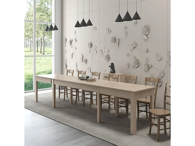 Tavolo Super4 160x90 allungabile a 320 cm colore olmo