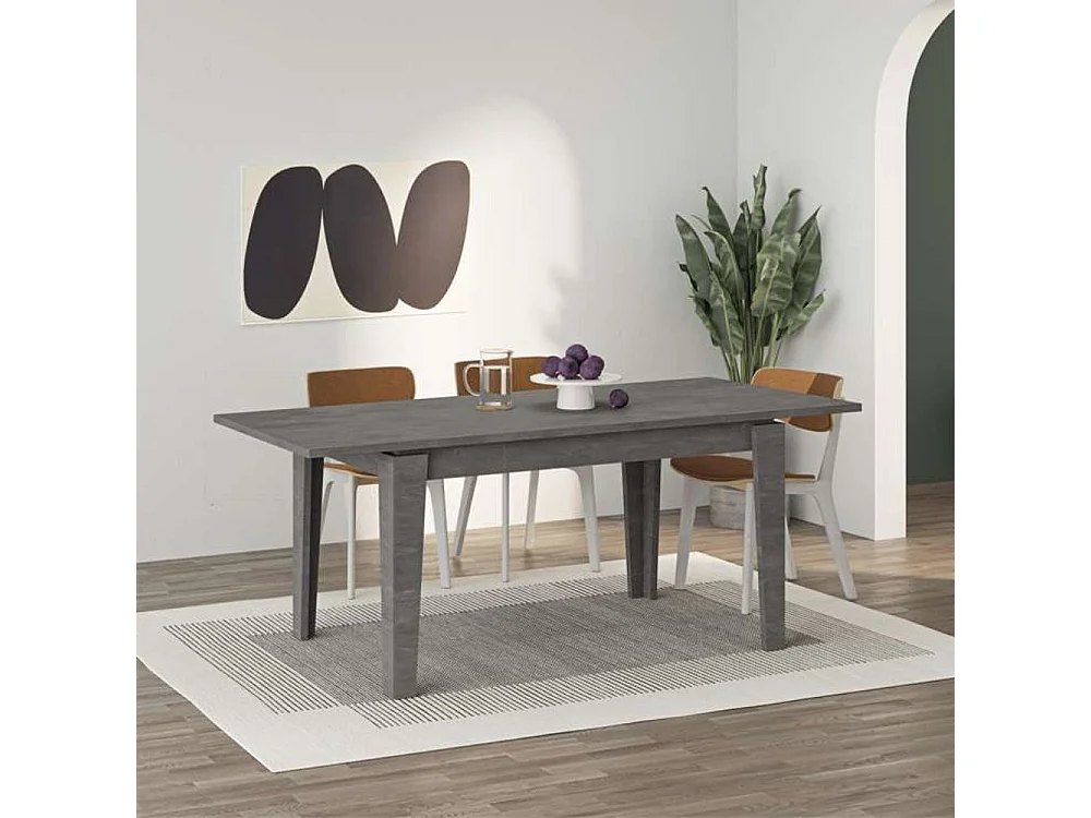 Tavolo allungabile Megaron 120x80 cm colore retro grigio