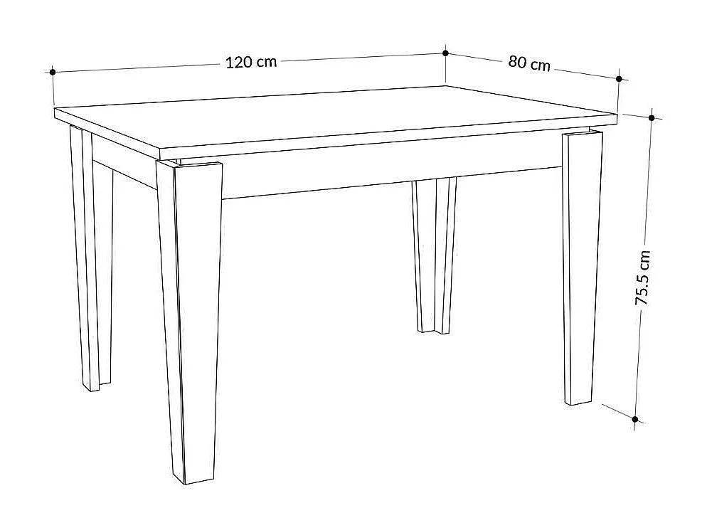 Tavolo allungabile Megaron 120x80 cm colore retro grigio