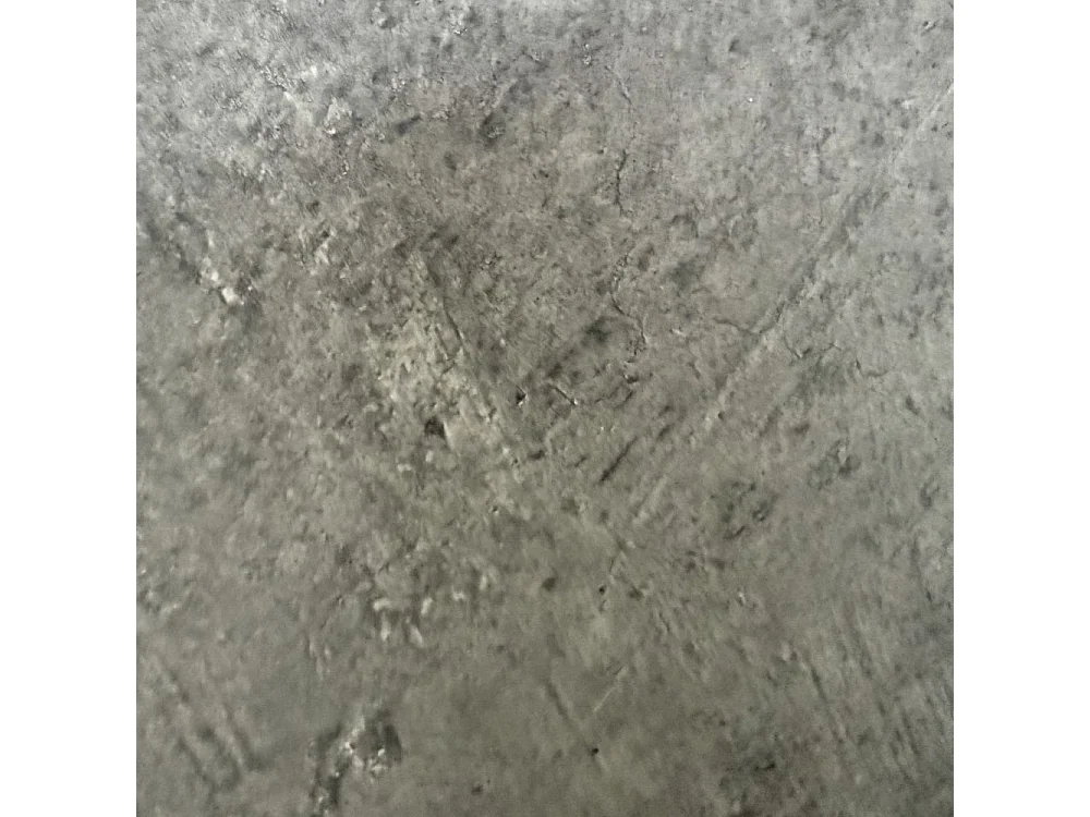 Tavolo rotondo allungabile Raven con piano cemento e gambe shangai nero 120x120x75H