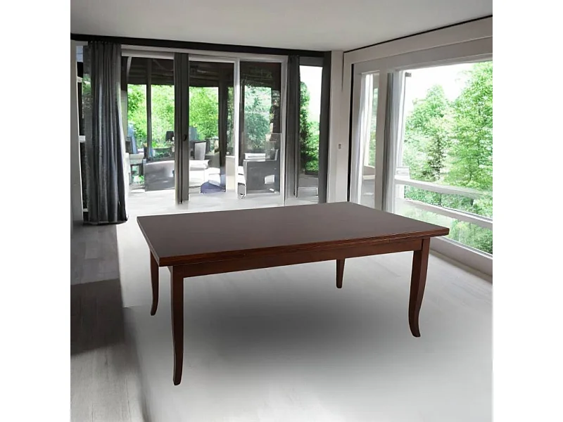 Tavolo allungabile rettangolare Verona colore noce 140x80