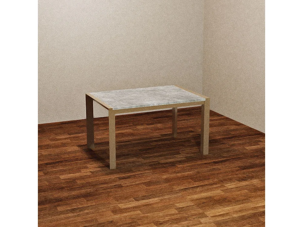 Tavolo allungabile Golia struttura tortora e piano cemento 130x80 cm