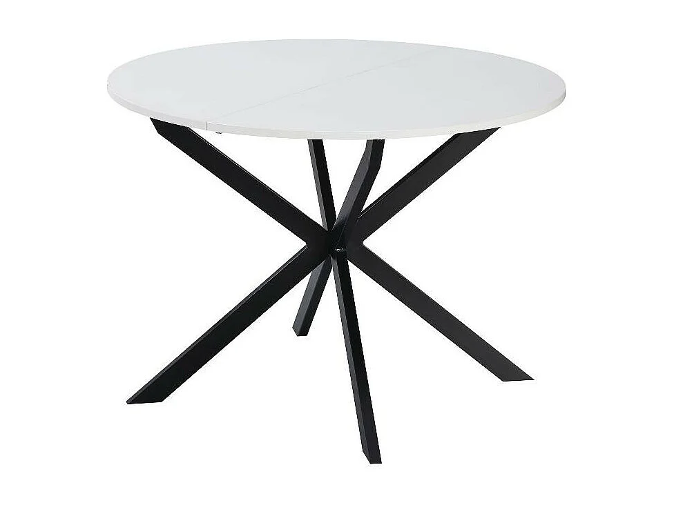 Tavolo rotondo allungabile Rut  100x100x77H colore bianco