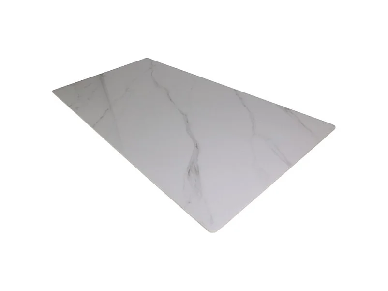 Tavolo Solid piano ceramica effetto marmo bianco lucido 180x90 cm.