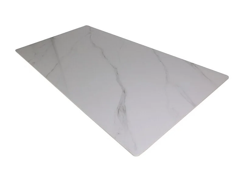 Tavolo Solid piano ceramica effetto marmo bianco lucido 180x90 cm.