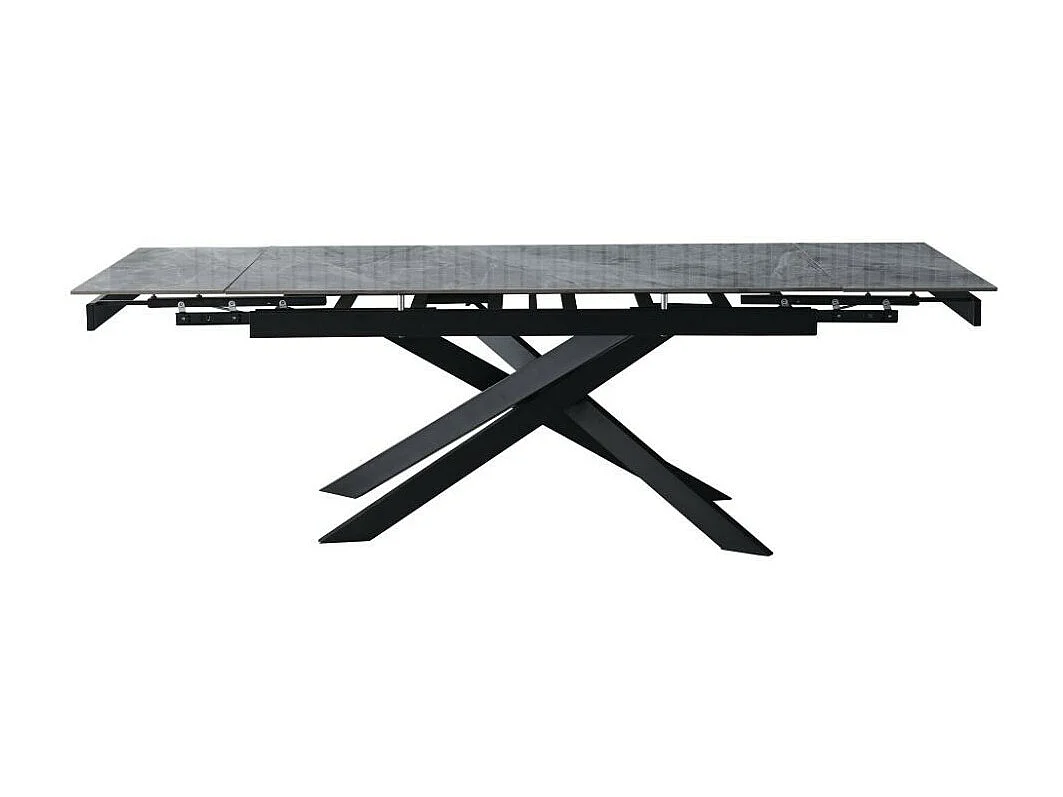 Tavolo allungabile Plato piano ceramica grigio marmoreo italiano 160x90x76h