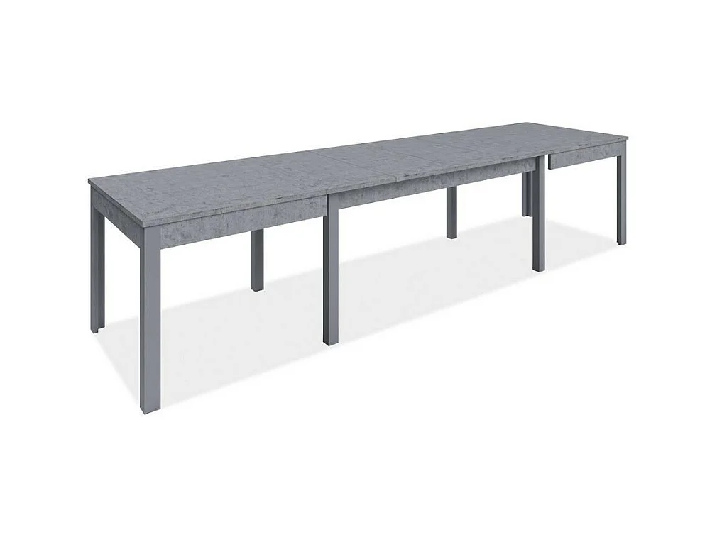 Tavolo Super4 160x90 allungabile a 320 cm colore cemento