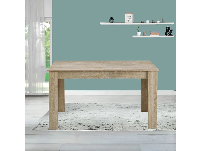 Tavolo rettangolare allungabile rovere Tony 140x90x78H