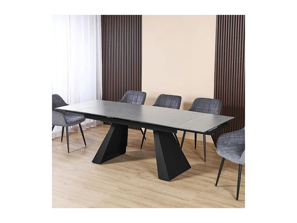 Tavolo allungabile Ariel piano ceramica ossido 160x90x75h