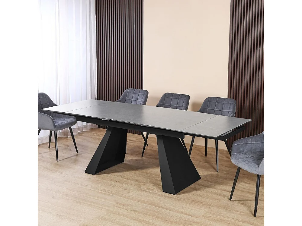 Tavolo allungabile Ariel piano ceramica ossido 160x90x75h