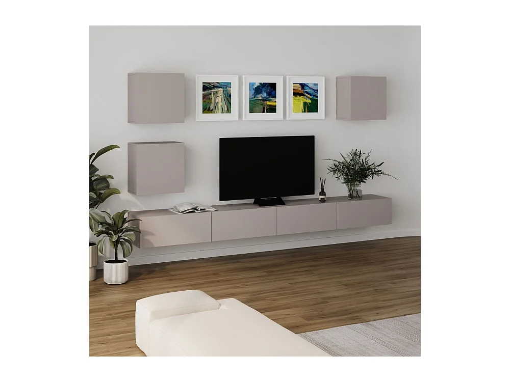 Parete attrezzata tortora Marte 300x40x170H