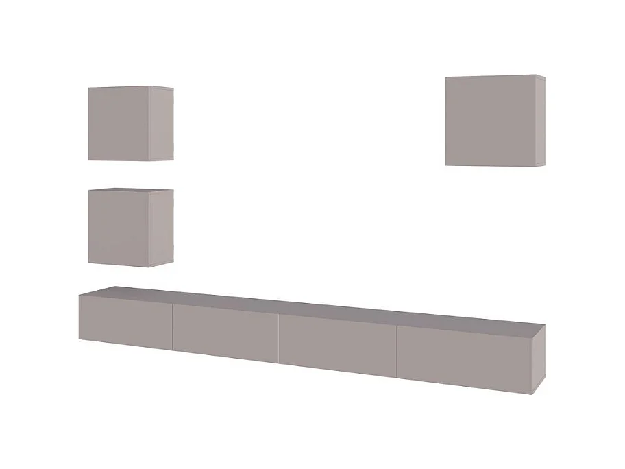 Parete attrezzata tortora Marte 300x40x170H