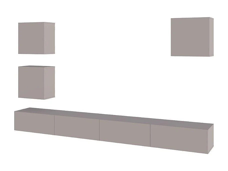 Parete attrezzata tortora Marte 300x40x170H