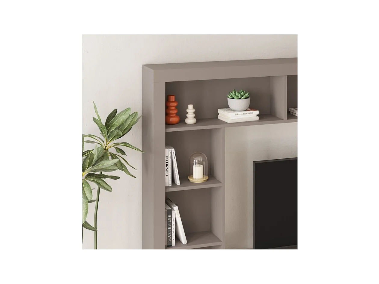 Parete attrezzata tortora Leo 171x42x171