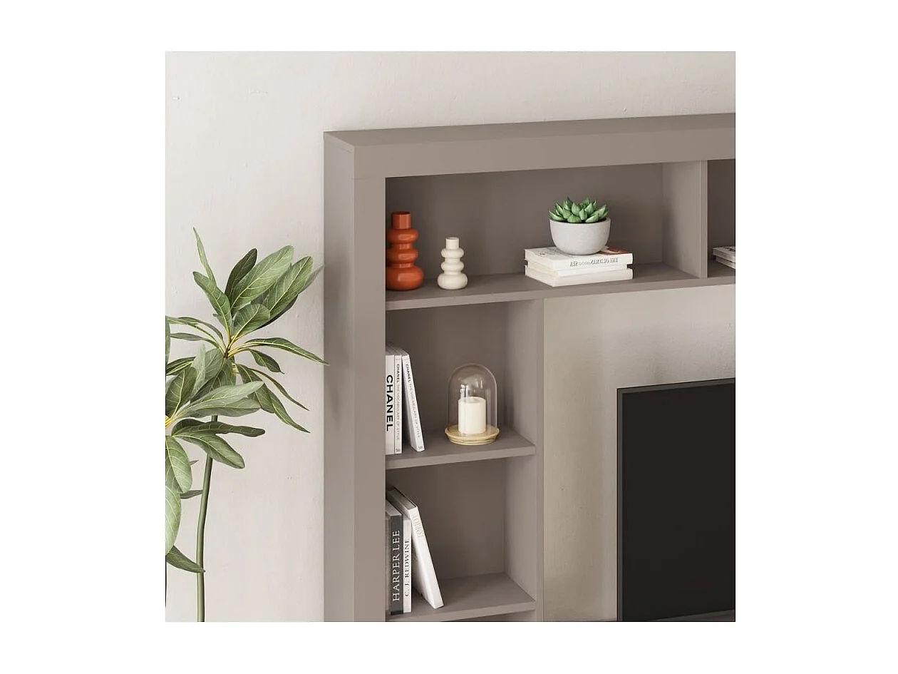 Parete attrezzata tortora Leo 171x42x171