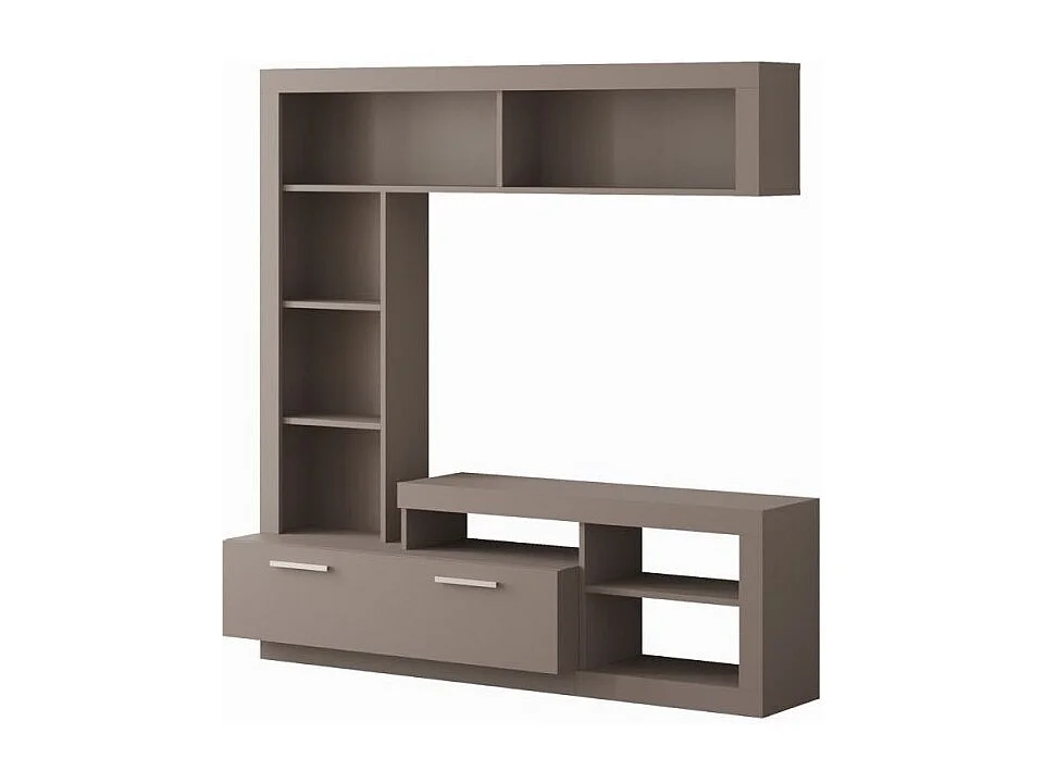 Parete attrezzata tortora Leo 171x42x171