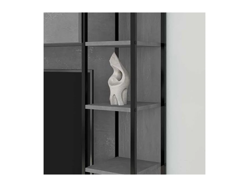 Parete attrezzata 260 Tronador colore cemento