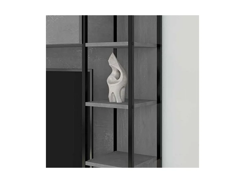 Parete attrezzata 260 Tronador colore cemento