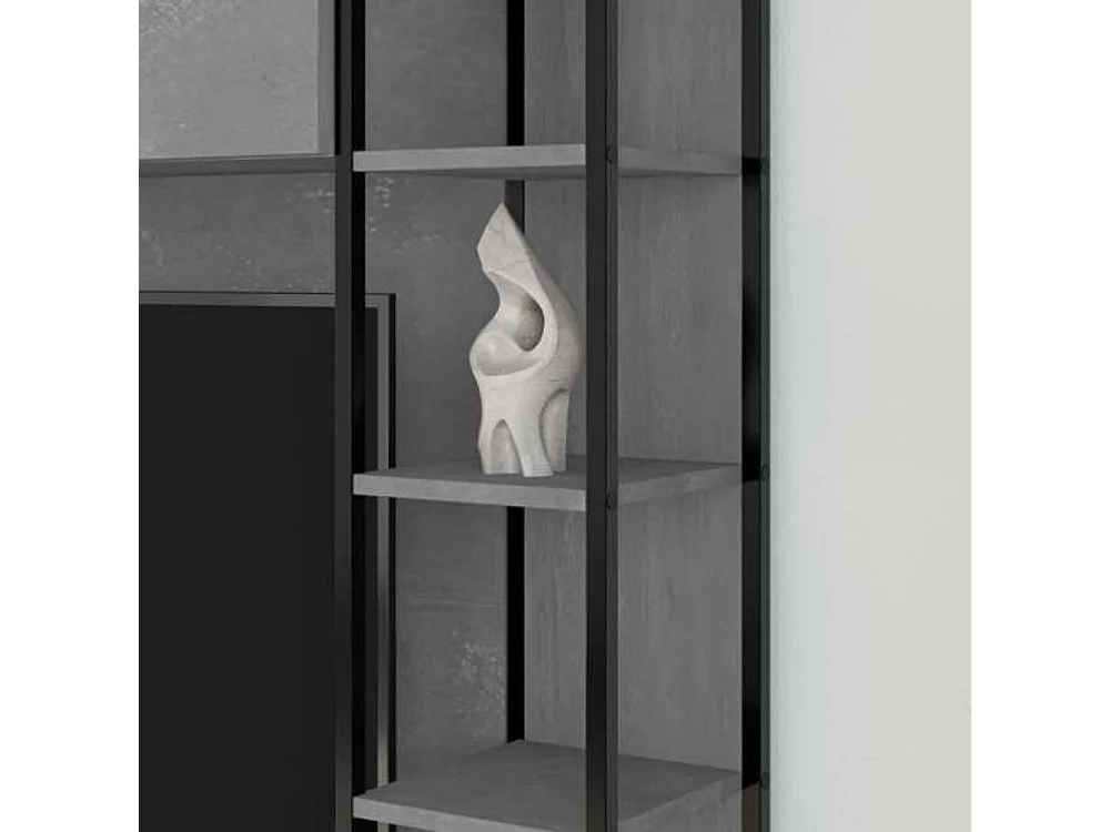 Parete attrezzata 260 Tronador colore cemento