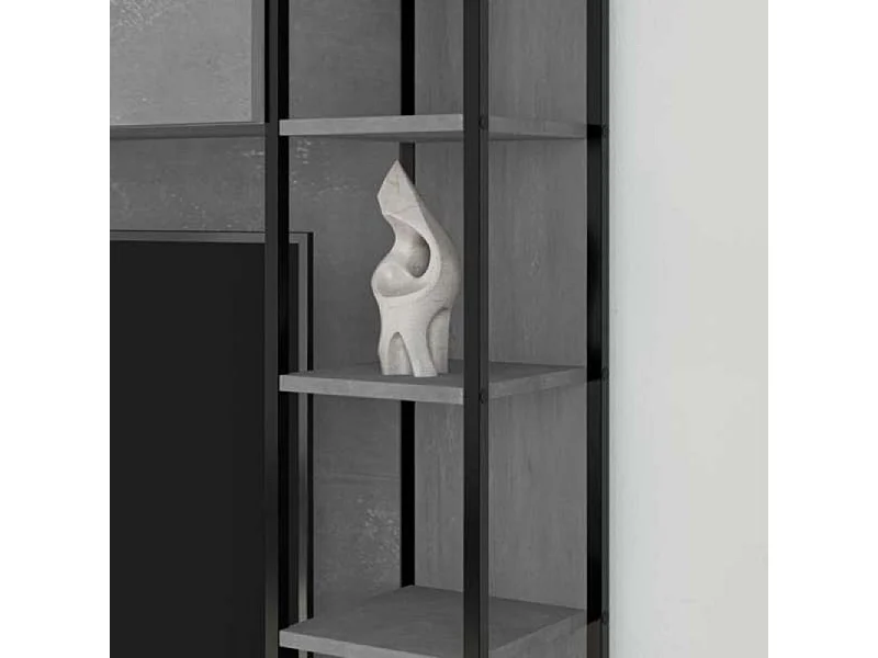 Parete attrezzata 260 Tronador colore cemento