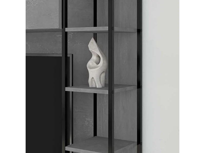 Parete attrezzata 260 Tronador colore cemento