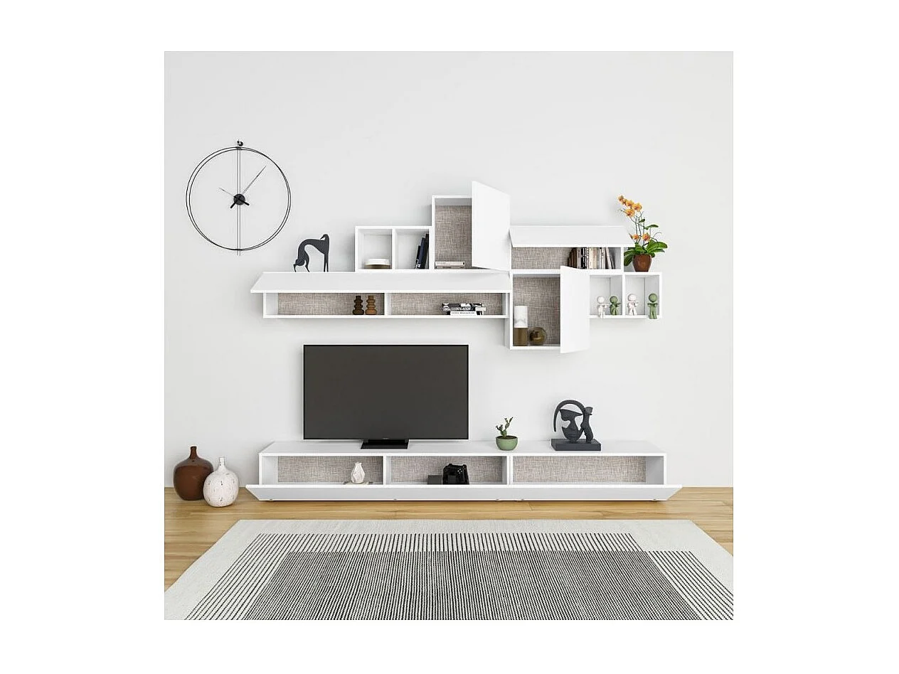 Parete attrezzata 260 cm bianco opaco Tromen