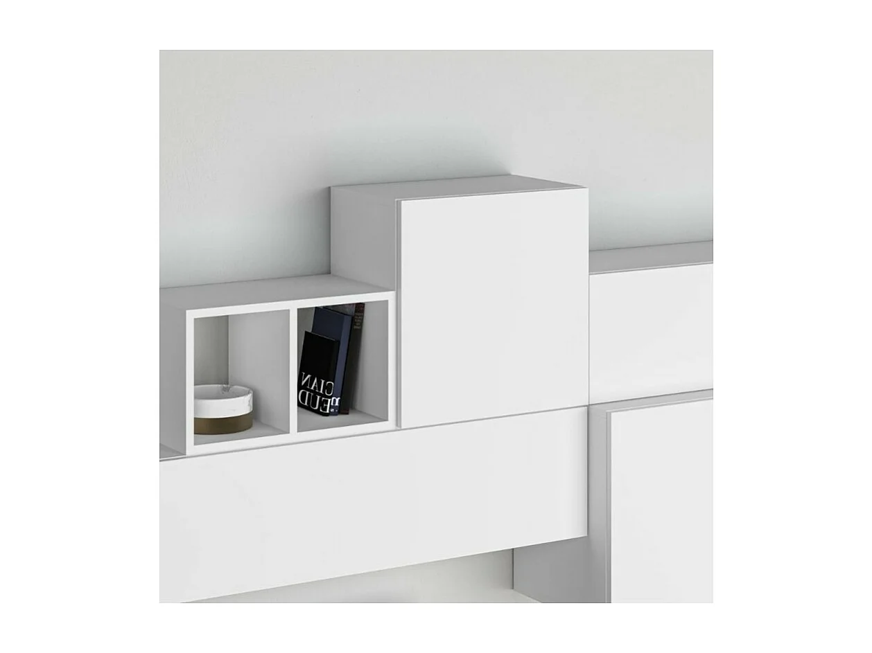 Parete attrezzata 260 cm bianco opaco Tromen