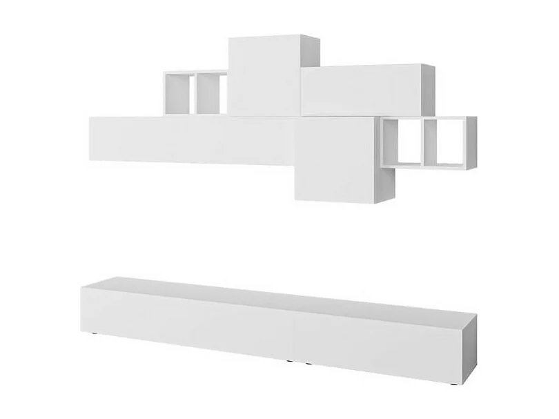 Parete attrezzata 260 cm bianco opaco Tromen