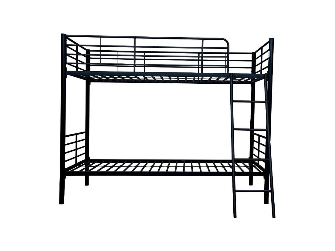 Letto a castello in metallo Monza colore nero 199x86.5x159.5