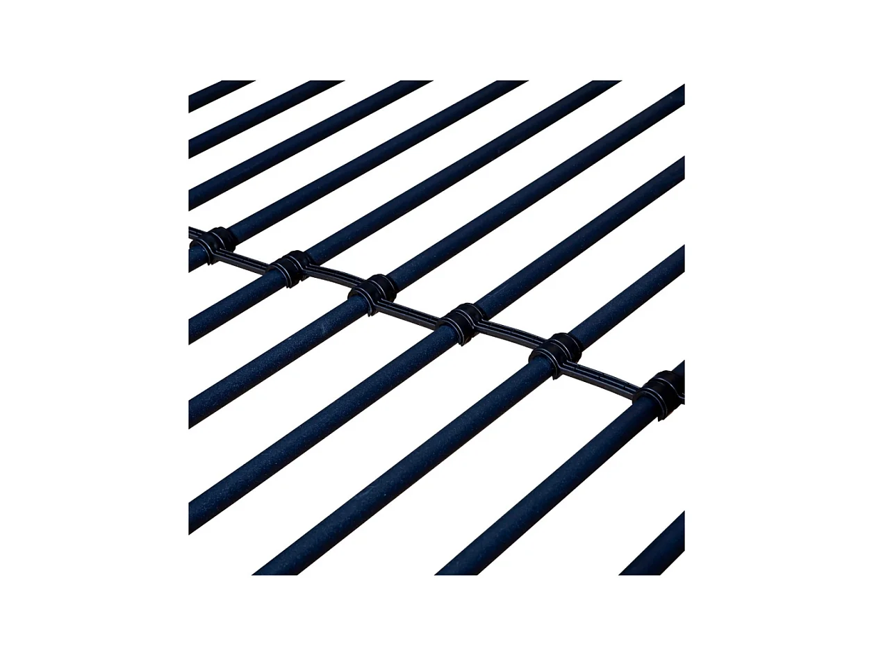 Letto a castello in metallo Monza colore nero 199x86.5x159.5