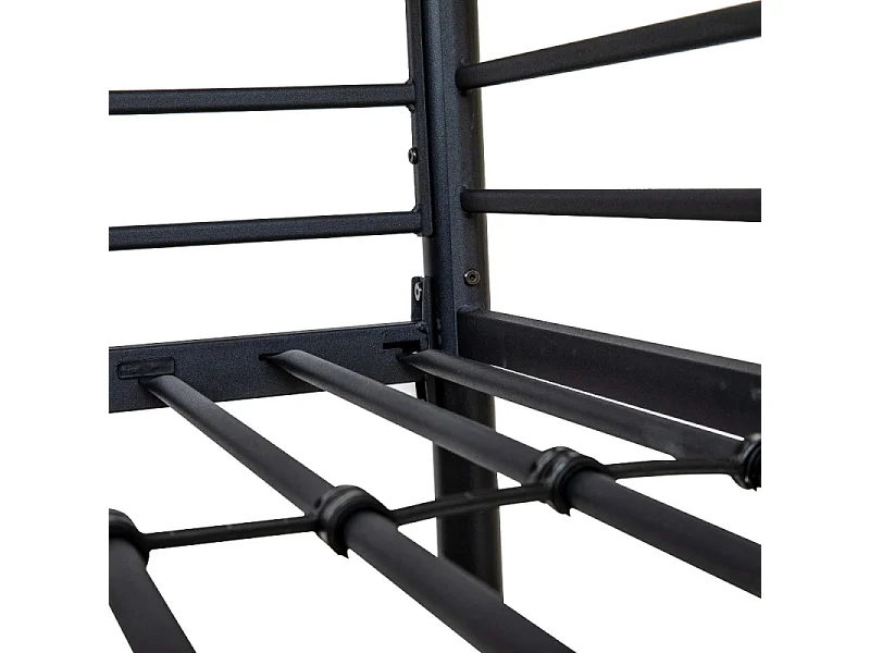 Letto a castello in metallo Monza colore nero 199x86.5x159.5