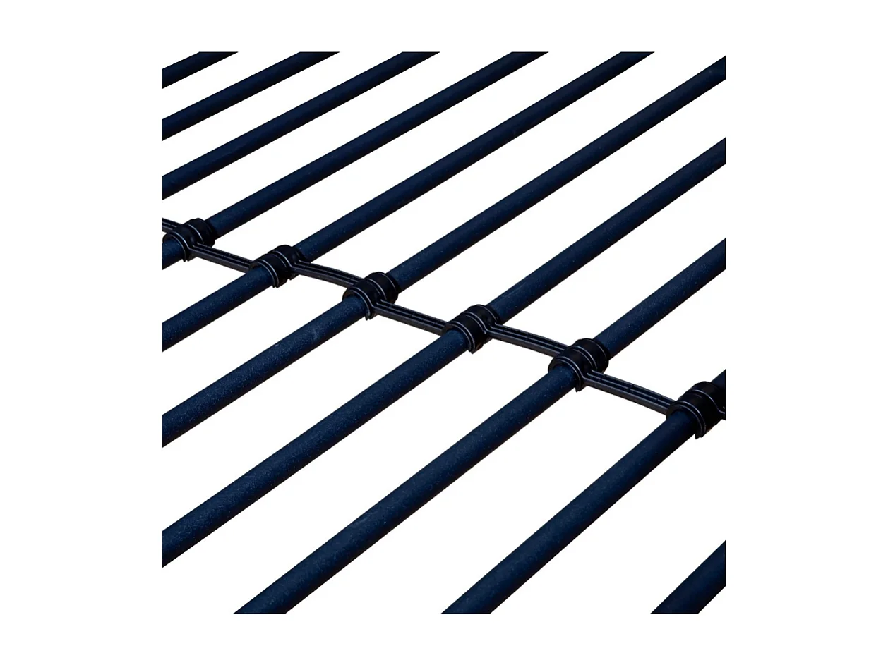 Letto a castello in metallo Monza colore nero 199x86.5x159.5