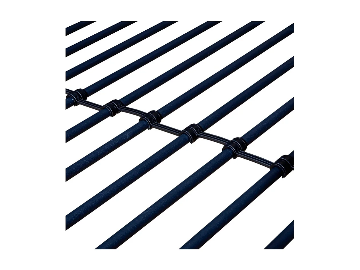 Letto a castello in metallo Monza colore nero 199x86.5x159.5