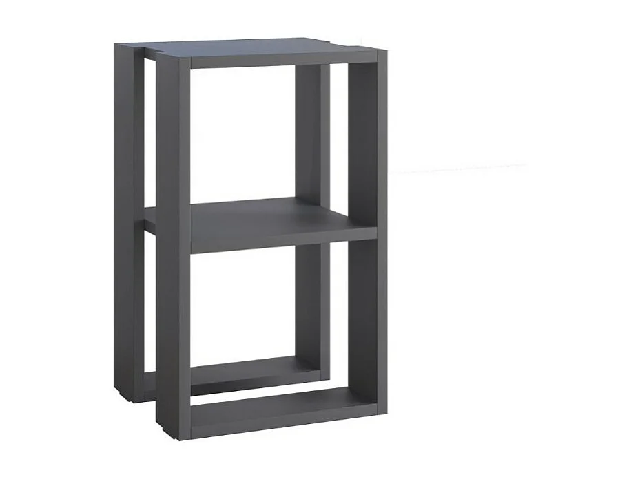 Comodino due ripiani Lonie 34x30x55h colore antracite