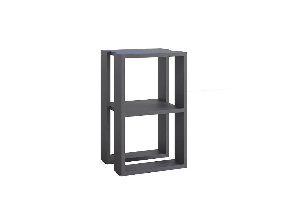 Comodino due ripiani Lonie 34x30x55h colore antracite