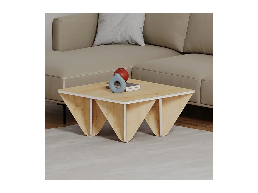 Tavolino quadrato da salotto Diamond 80x80 colore rovere