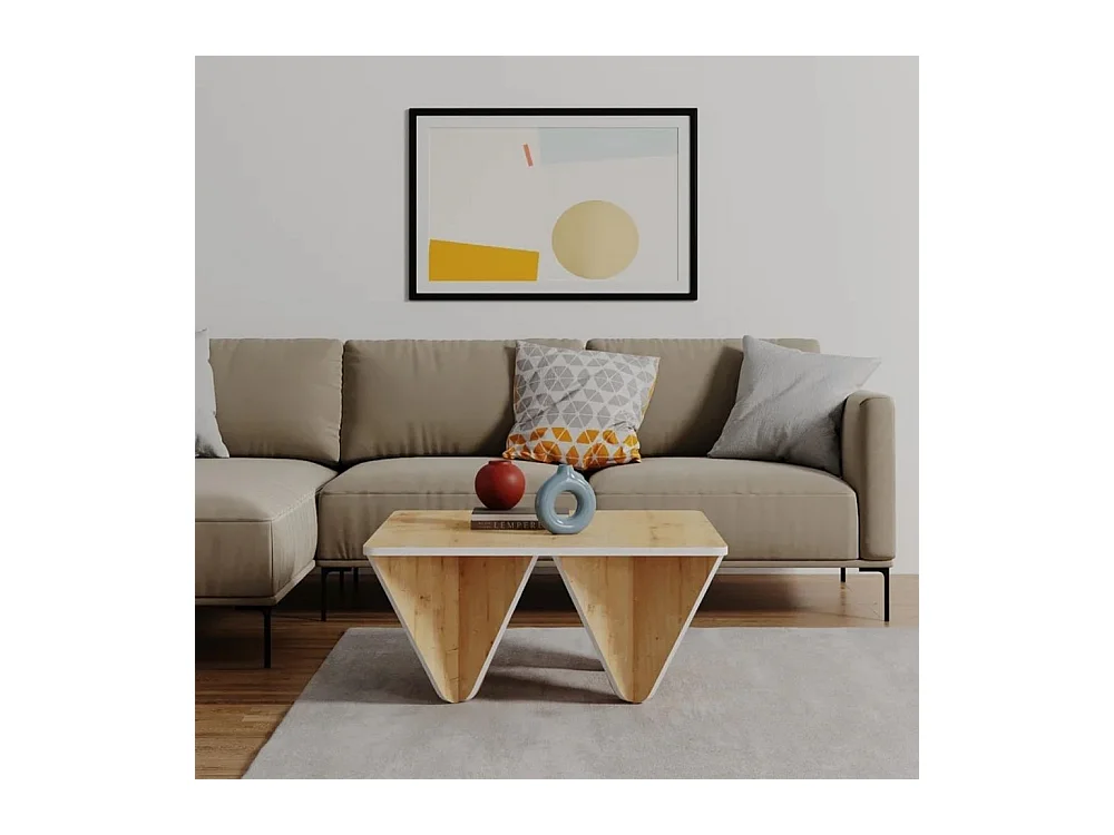 Tavolino quadrato da salotto Diamond 80x80 colore rovere