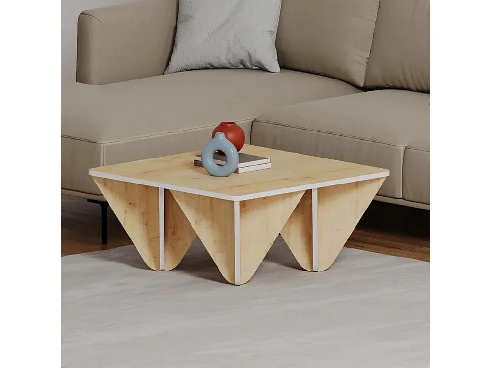 Tavolino quadrato da salotto Diamond 80x80 colore rovere