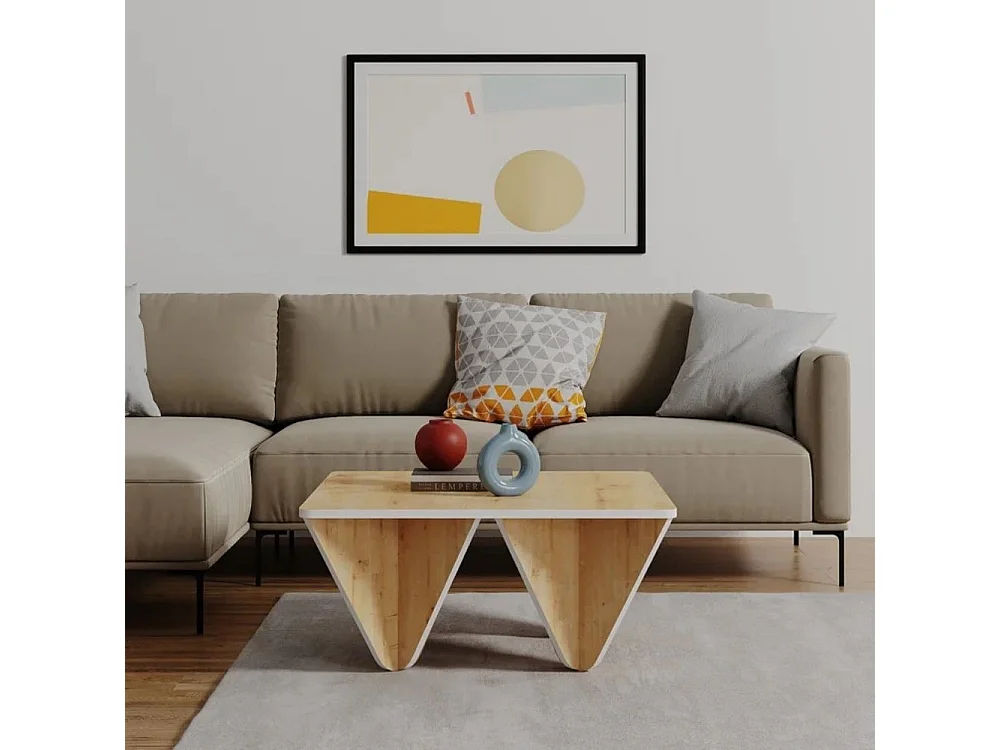 Tavolino quadrato da salotto Diamond 80x80 colore rovere